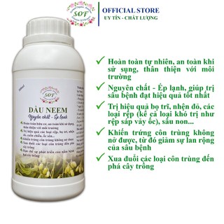 Dầu neem sof 500ml - neem oil nguyên chất ép lạnh