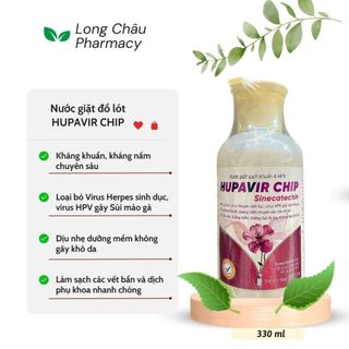 Nước giặt đồ lót HUPAVIR CHIP 330 ml, Loại bỏ virus HPV, Kháng khuẩn, ngăn ngừa nấm ngứa hiệu quả