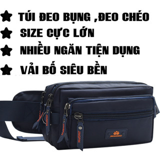 Túi đeo bụng Bán Hàng Đựng Tiền Size Lớn,Túi bao tử đeo hông,Túi đeo chéo nam nữ thể thao Vải Oxford Chống nước cao cấp
