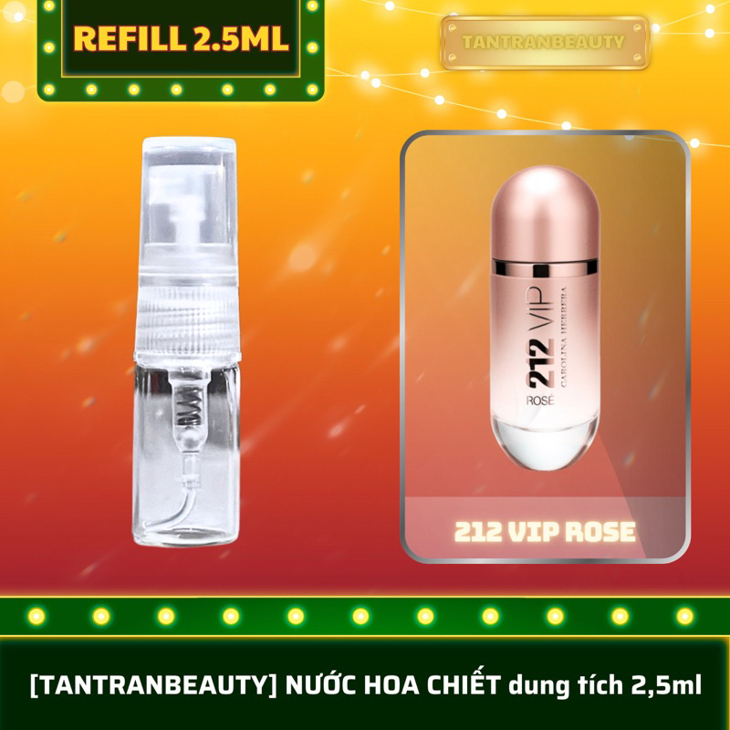 212 VIP ROSE [nước hoa nữ refill 2,5ml]