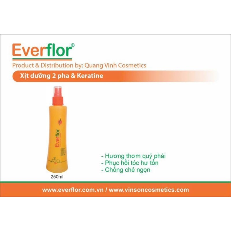 XỊT DƯỠNG TÓC (VÀNG ) EVERFLOR 250ML
