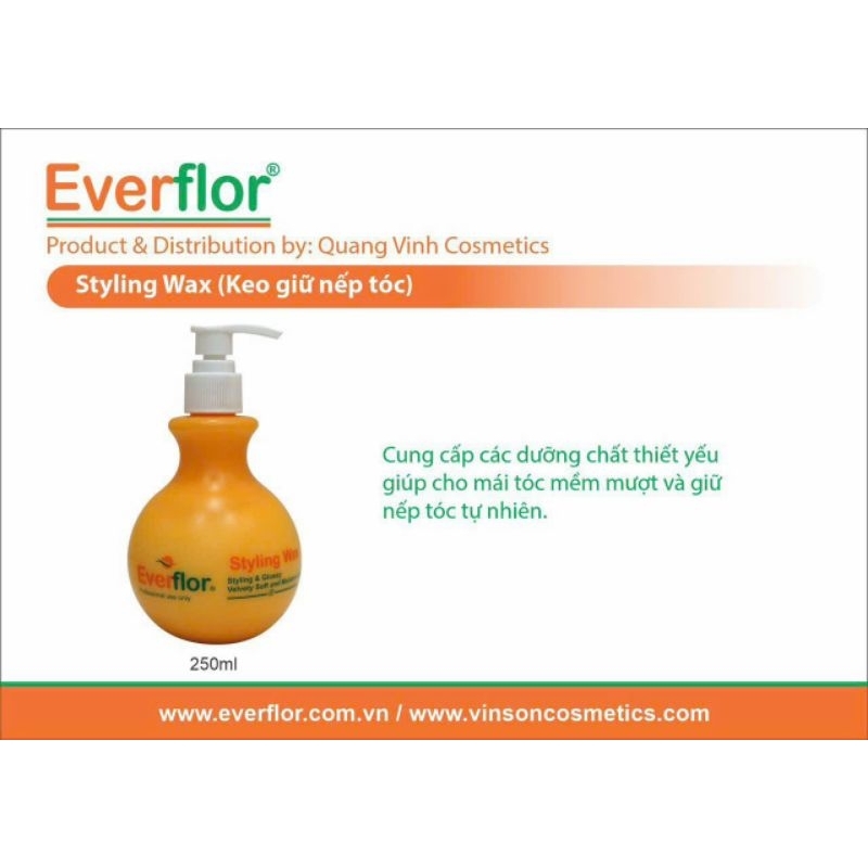 Wax giữ nếp tóc uốn Everflor 250ml