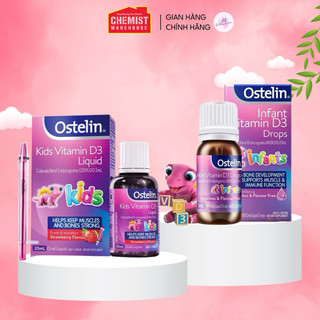 Vitamin D3 Ostelin kid liquid 20ml và Ostelin Infant Drop 2,4ml bổ sung cho trẻ