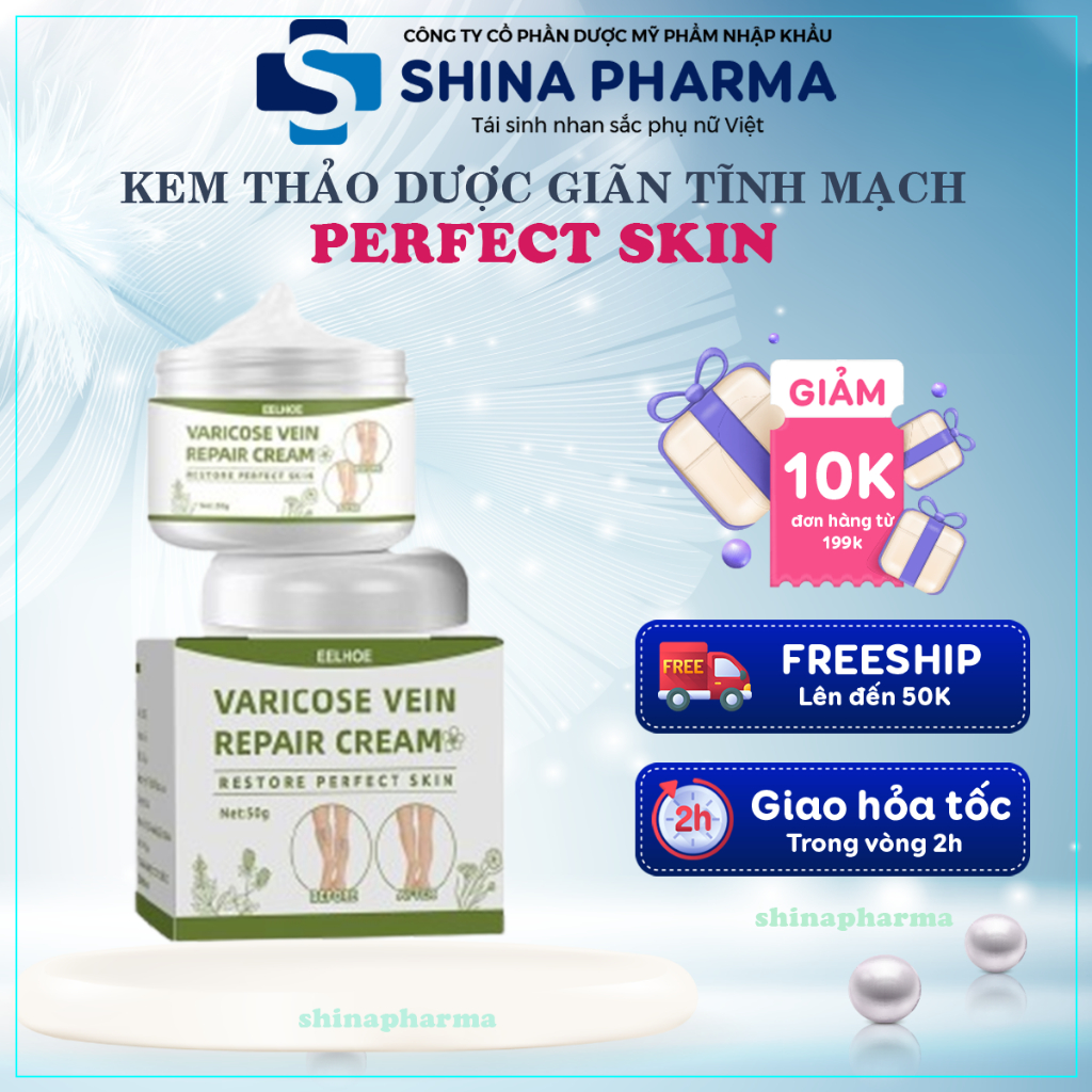 Kem Suy Giãn Tĩnh Mạch Perfect Skin 50g - Kem Varicose Vein Repair Cream Restore Thảo Dược Cải Thiện Tĩnh Mạch