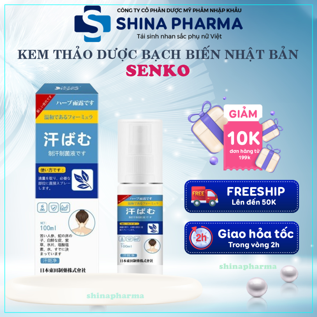Xịt Bạch Biến Nhật Bản Senko  - Xịt Thảo Dược Cổ Truyền Làm Đều Màu Da, Loại Bỏ Đóm Trắng, Lang Ben