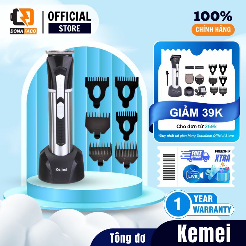 Tông Đơ Cắt Tóc - Tông Đơ Hớt Tóc Chuyên Nghiệp Kemei Km-3007 Sạc Pin Tiện Lợi Bảo Hành 24 tháng