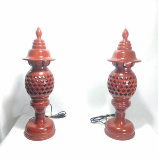 Đèn thờ phong thủy gỗ hương cao 36,41,48cm
