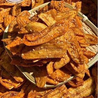1kg CHUỐI SẤY MÈ GỪNG GIÒN - NGON