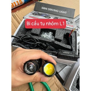 đèn trợ sáng bi cầu mini 2 chế độ xe máy loại 1 hộp có nguồn Bảo Hành 1 Năm