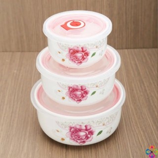 Bộ 3 Thố Sứ Tô Sứ Có Nắp Đậy - Bộ 3 Thố Đựng Cơm Mang Đi