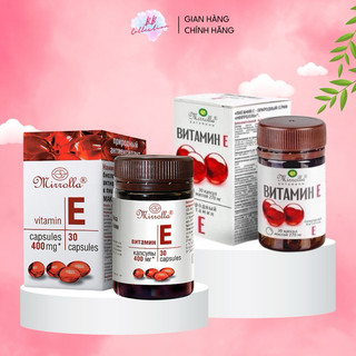 Vitamin E đỏ, viên uống đẹp da vitamin đỏ Nga lọ nhựa 400mg, 30 viên, 270mg