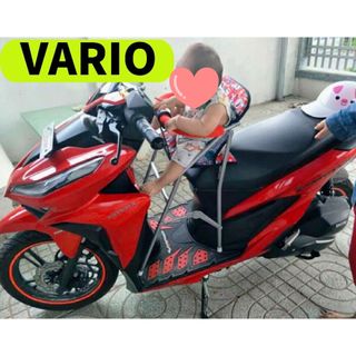 Ghế ngồi xe máy Vario cho bé , ghế ga xếp gấp gọn , ghế ga xếp sắt sơn tĩnh điện xám gấp gọn