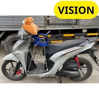 Ghế ngồi xe vision - mio - click - vario - luvias - janus cho bé ,ghế ga xếp inox cao cấp gấp gọn