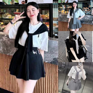 Áo thun logo ngựa kèm khăn siêu hot form rộng tay lỡ