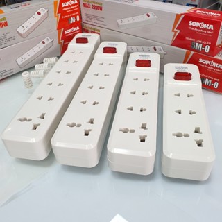Ổ cắm điện 3 lỗ 4 lỗ 5 lỗ 6 lỗ 2200W lõi sứ Không Dây có công tắc SOPOKA