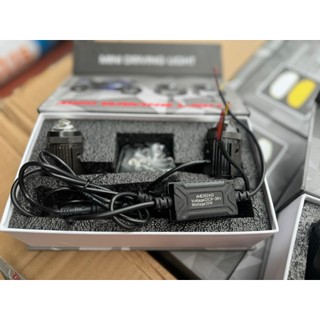 Đèn trợ sáng mini bi cầu 2 mầu cos vàng pha trắng