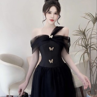 Váy trễ vai tiệc 3 ly ngực
