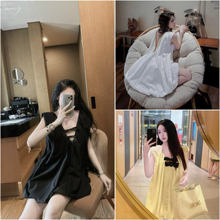 Váy BabyDoll Nơ Ngực Hở Lưng L1