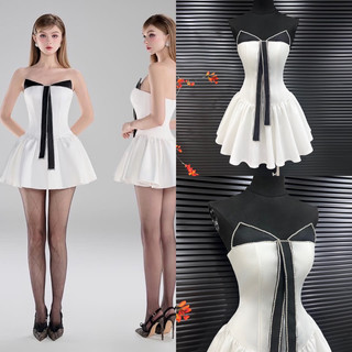 👗đầm xoè cúp nhọn phối kết đá