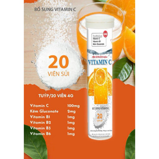 Viên C Sủi Plusszs Alpha - MULTIVITAMIN PLUS HƯƠNG CAM, Tuýp 20 viên, Bổ sung Vitamin và khoáng chất cho cơ thể