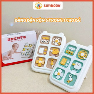 Bảng Bận Rộn 6 Trong 1 SUNBOOK Cho Bé Mô Phỏng Công Tắc Đa Chức Năng, Đồ Chơi Giáo Dục Sớm Rèn Luyện Kỹ Năng