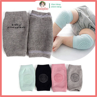 Tất, vớ bọc đầu gối hoạ tiết trơn chất liệu len mềm mại co dãn tốt có chống trơn trượt cho bé tập bò