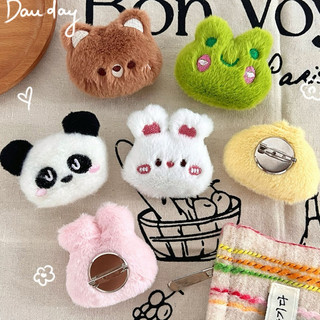 Ghim cài áo thú nhồi bông cute hột me, nhiều hình thù màu sắc, ếch ngồi đáy giếng, gà bông vàng, lợn hồng, gấu nâu