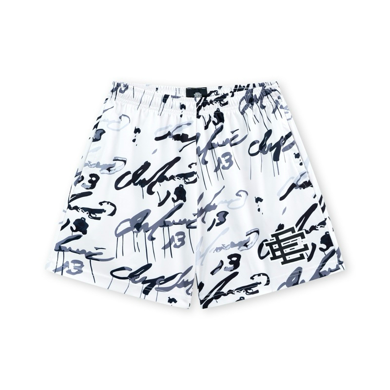 Quần shorts thể thao Eric Emanuel Âu Mỹ hoạ tiết chữ có khoá ở túi quần size 40-110kg
