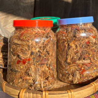 Cá Khô Giã Tỏi Ớt Hũ 500g , Cá Khô Giã Tây Bắc Hũ Lớn