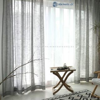 Rèm Voan LINEN Phong Cách Bắc Âu - Rèm Spa - Phông Nền Chụp Ảnh - Voan Linen Cao Cấp Dày Mềm Mịn