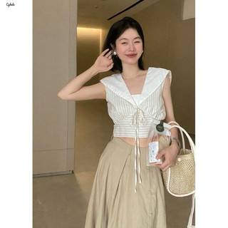 Set áo thuỷ thủ phối chân váy dài