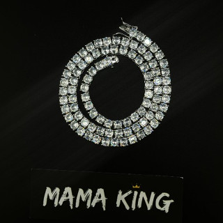 DÂY CHUYỀN TENNIS CHAIN BẢN ĐẸP ĐÁ 5MM CZ NHÂN TẠO by MAMA KING