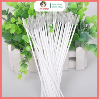 Cọ vệ sinh ống hút bình nước, ống hút mũi chất liệu nhựa dẻo chiều dài 15cm cho bé