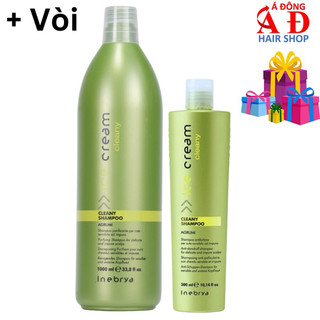 Dầu gội hỗ trợ trị gàu hiệu quả Inebrya Cleany shampoo 300ml/1000ml (ITALY)