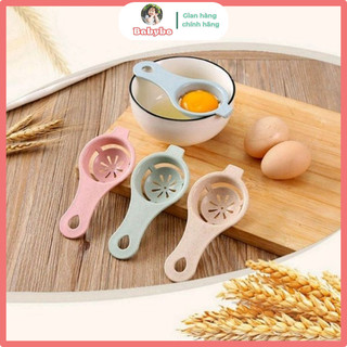 Muỗng, thìa tách lòng đỏ trứng làm bánh, chế biến đồ ăn dặm chất liệu nhựa lúa mạch an toàn cho sức khoẻ
