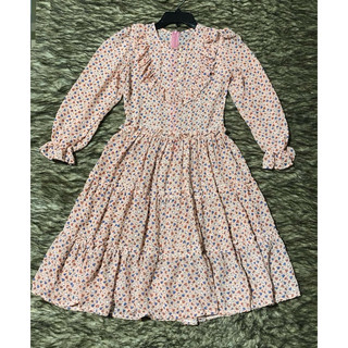 đầm voan tiểu thư xoè tầng tay dài phối bèo mới 100% size S-M