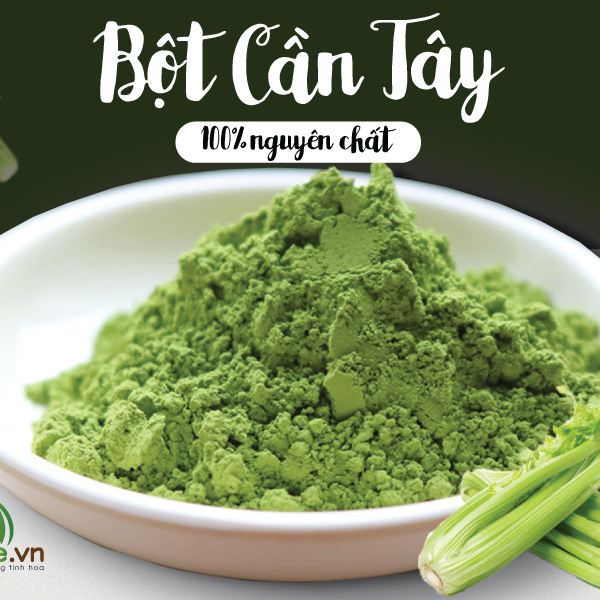 Combo 3 Hủ Bột cần tây nguyên chất Đà Lạt Farm giúp thanh lọc cơ thể, hỗ trợ giảm cân hũ 500gr