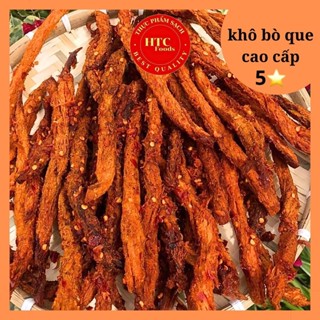 Khô bò que Củ Chi chất lượng thượng hạng, bò khô dạng que cao cấp cay dai mềm, ăn vặt từ HTC Foods