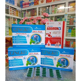 Combo 3 Hộp GINKO DHA Plus Tặng 1 Hộp Bổ Máu 100 Viên - Tê bì chân tay,đau mỏi vai gáy,hoa mắt chóng mặt ù tai,mất ngủ