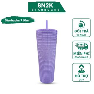 Ly Starbuck 710ml 2 Lớp Kèm Ống Hút Siêu Xinh Nhiều Màu - BN2K