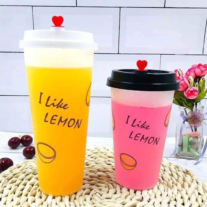 Sét 100 ly tim,ly nhựa dùng 1 lần 500ml ,700ml .