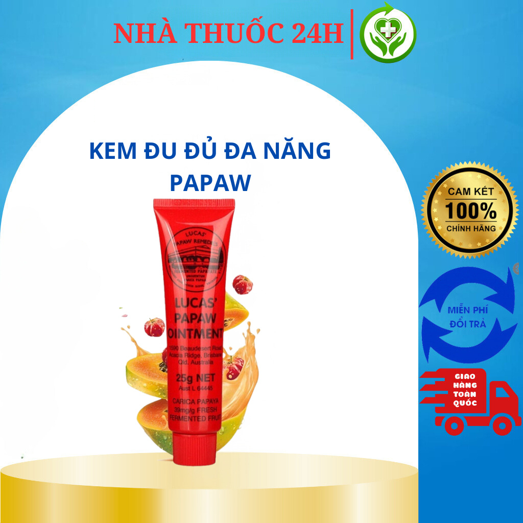Kem đu đủ đa năng bôi ngoài da Lucas Papaw Ointment Úc (25g) giúp mờ sẹo, chàm, nẻ cho mọi lứa tuổi