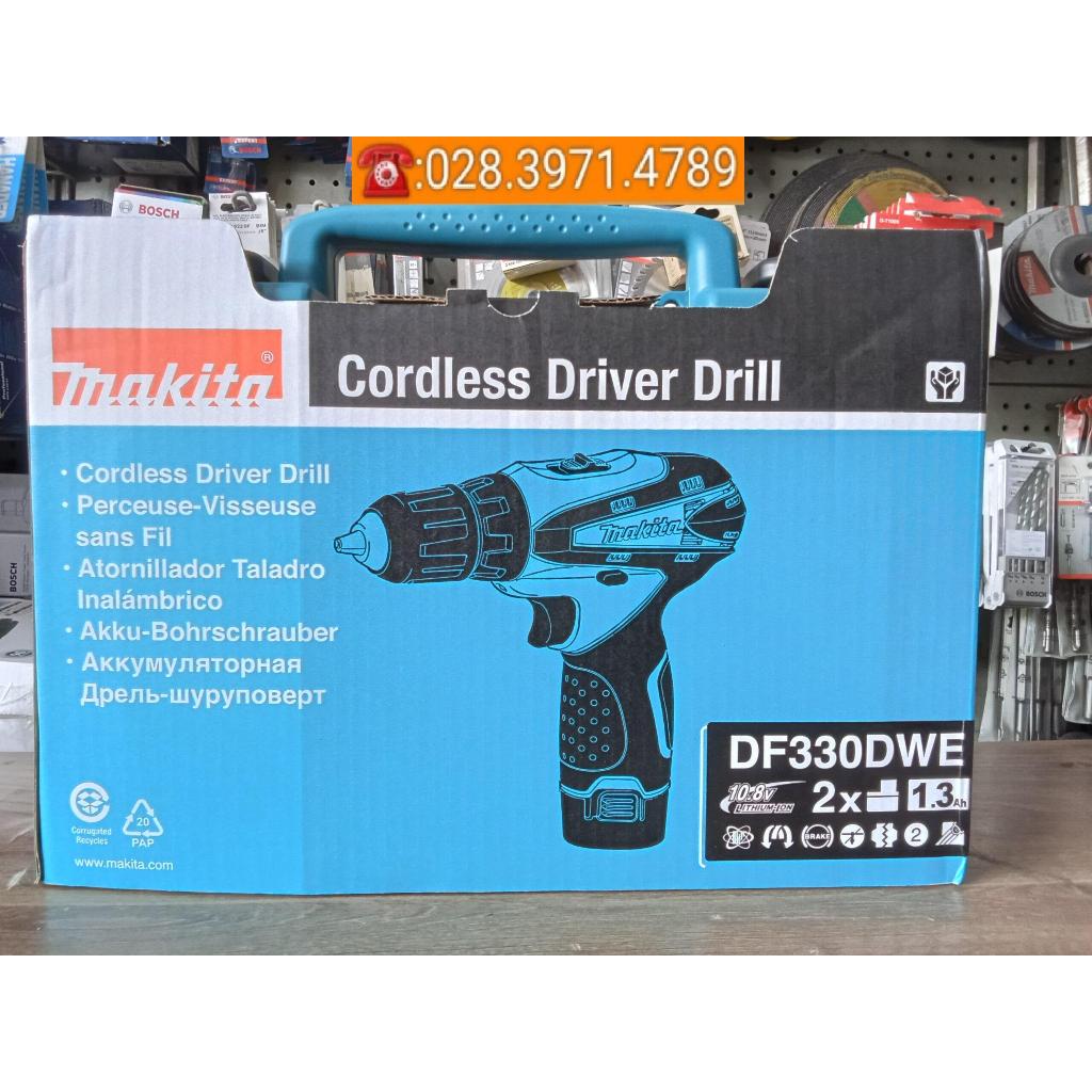 Máy khoan vặn vít dùng pin 10.8V Li-ion MAKITA DF330DWE 10mm