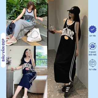 Đầm váy bầu sát nách trước và sau sinh chất thun cotton mềm đẹp chữ 1997 v889 - váy bầu mùa hè freesize