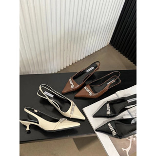 Sandal wang cao gót mũi nhọn quai sau hở hàng QCCC fullbox SD367 ANN_Offical