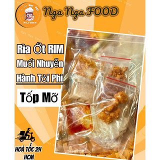 Bánh tráng rìa hành phi dầu tỏi tốp mỡ ớt rim
