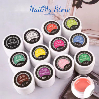 Gel vẽ nail cơ bản - Set gel vẽ móng 12 màu cơ bản học nail