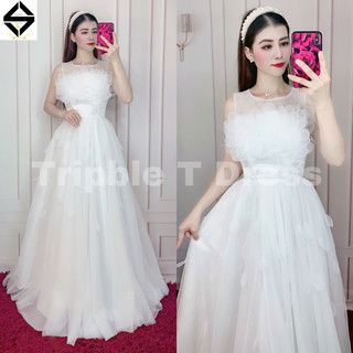 Đầm xoè mặc cưới TRIPBLE T DRESS phối lưới siêu xinh - size S/M/L