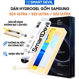  Dán màn hình Samsung Galaxy S24 Ultra   S23 Ultra   S22 Ultra Hydrogel Gốm Smart Devil full màn nhận vân tay 