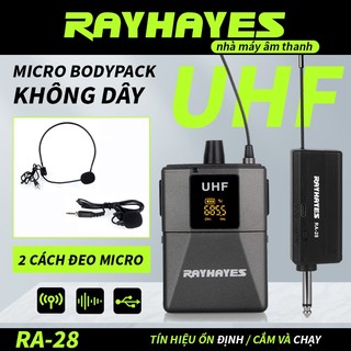 RAYHAYES Micrô cài áo gốc Micrô cài áo không dây kèm bộ phát Bodypack cho videoke